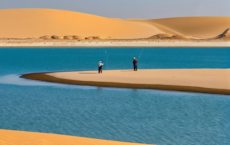 카타르 바다낚시 체험 - **Prompt 2: Serene Shore Fishing at Doha Corniche**
    A picturesque and peaceful scene of a person...