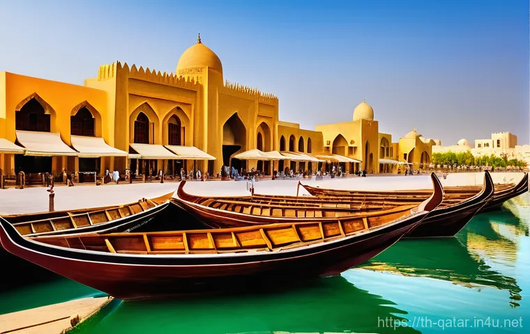 카타르 내 다양한 문화 축제 - **Prompt:** A vibrant, celebratory scene during the Traditional Dhow Festival at Katara Cultural Vil...